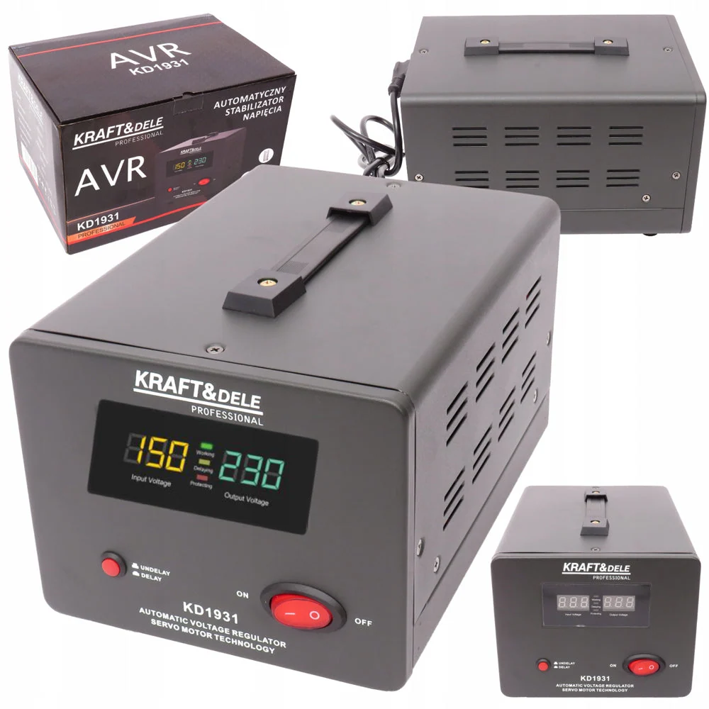 *BuZZ* Stabilizator de tensiune Kraft&Dele KD1931, 1000VA, 230V