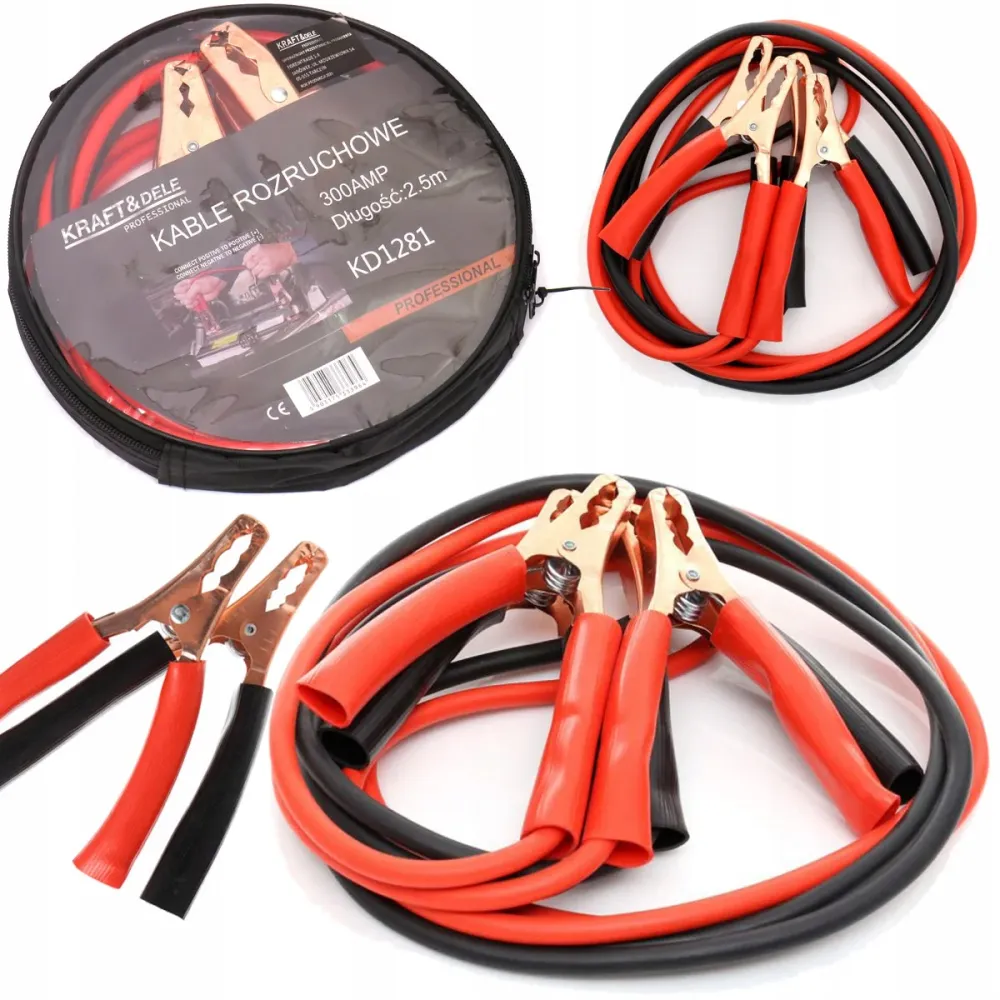 Cabluri curent auto KRAFTSON % Import Polonia % 1281, 300A, 2.5m