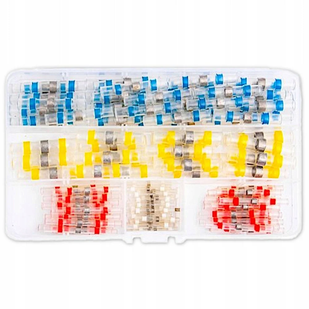 Set 100buc mansoane de conctare izolate termocontractabil KRAFTSON % Import Polonia % 10490, include cositor interior