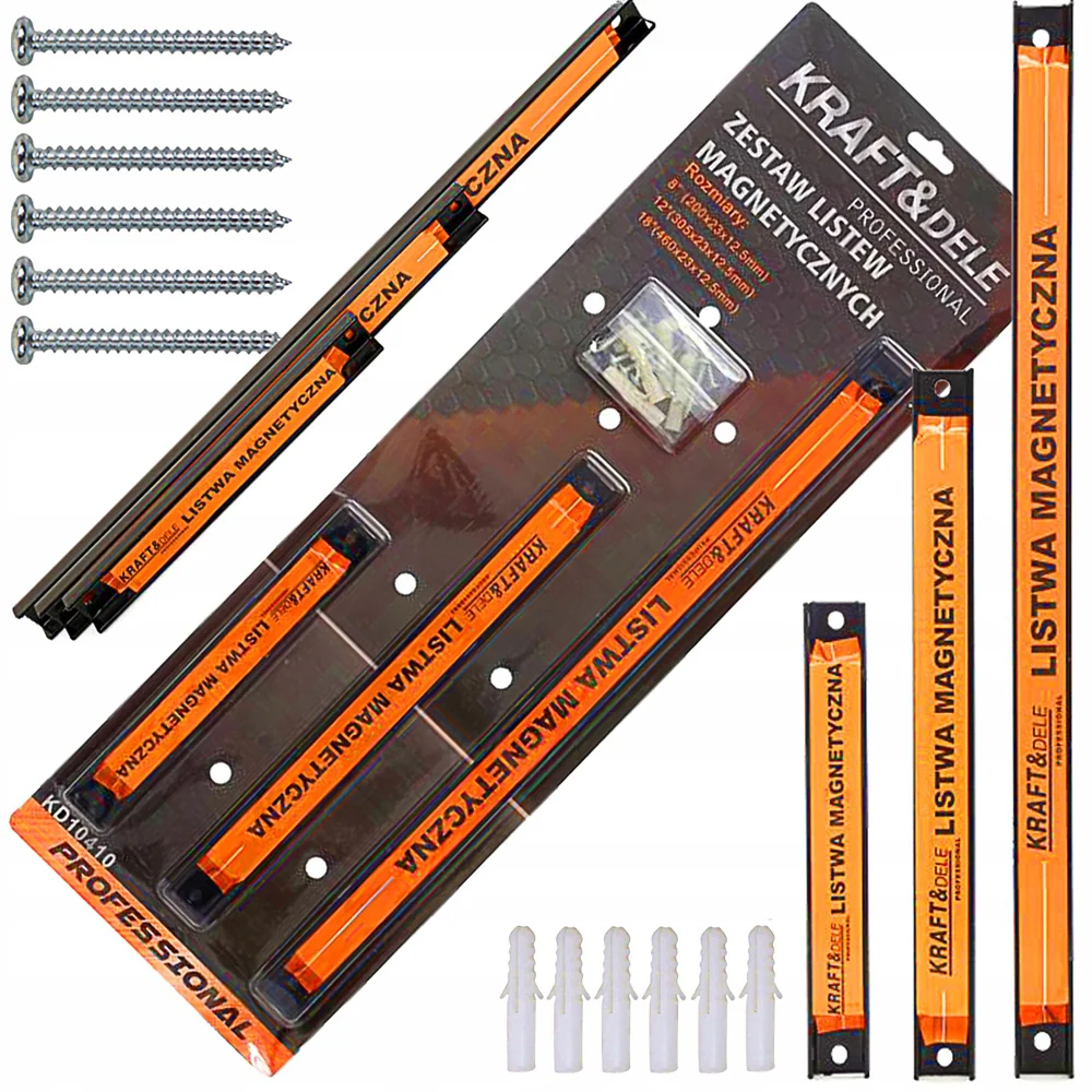 Set 3 benzi magnetice suport pentru fixarea sculelor Kraft&Dele KD10410
