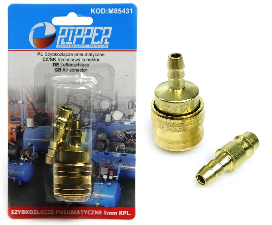 Mufa cupla aer comprimat cu stut,cupla rapida 8mm