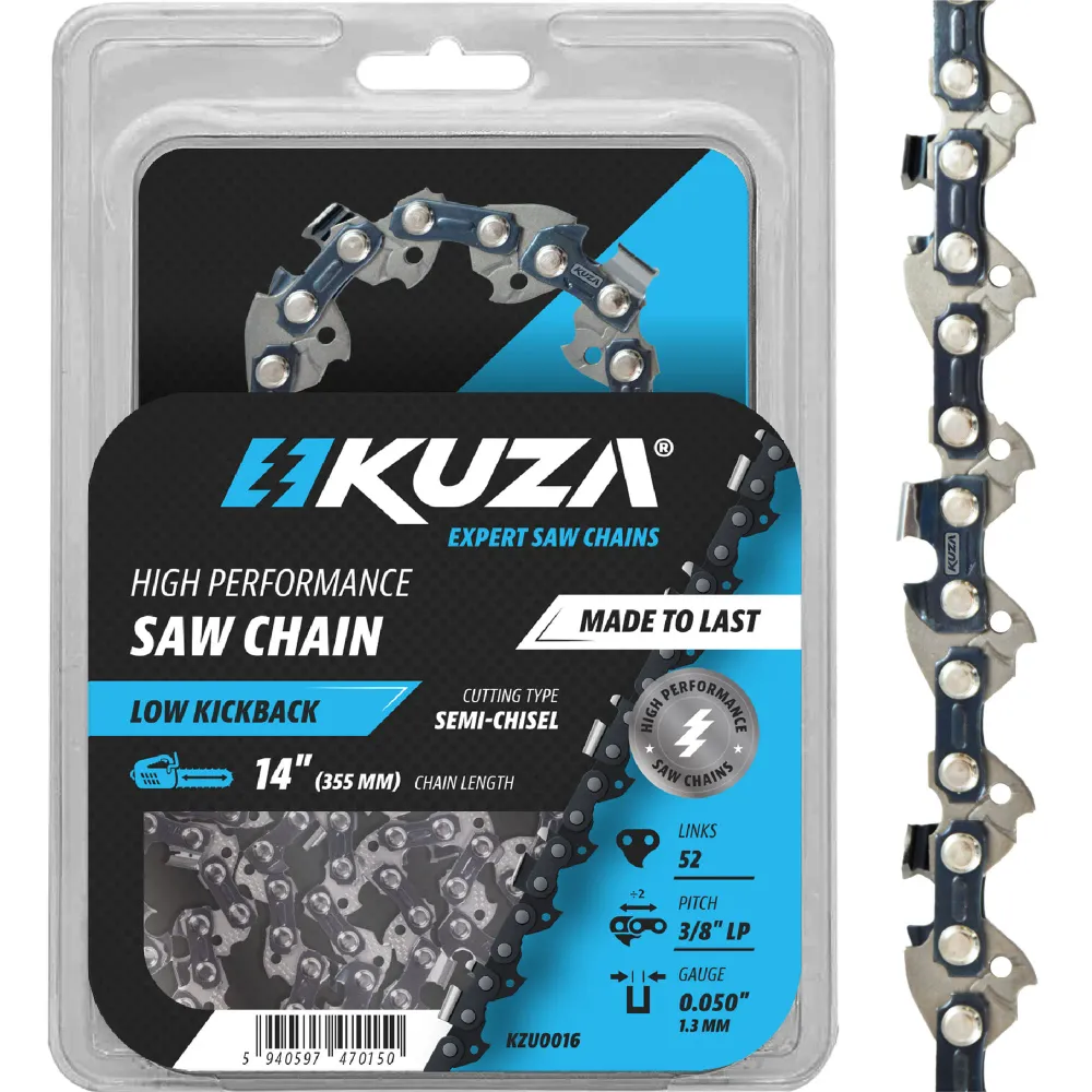Lant pentru drujba Kuza, lungime 14", pas 3/8" LP, grosime 050"-1.3 mm, 52 Zale, 1 lant/pachet - Resigilat