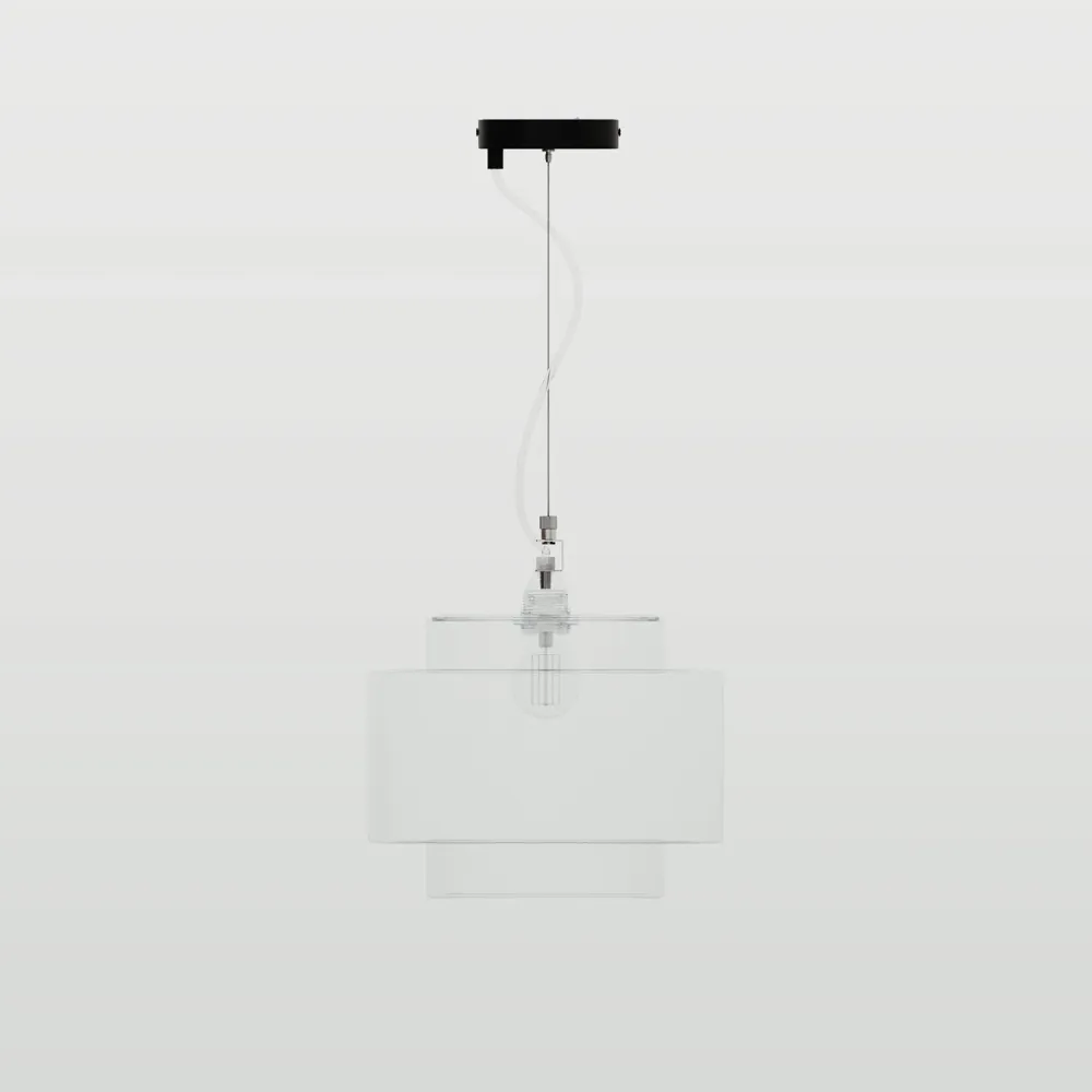 Kit Rozetă de tavan Ø 120 mm cu suspensie din oțel și balansier milimetric - Negru Mat