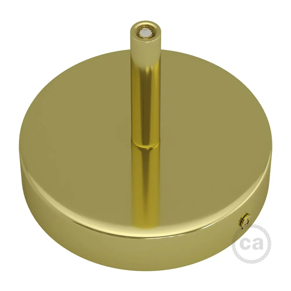 Kit rozetă de tavan cilindrică din metal cu pentru cabluri de 7 cm - Alamă
