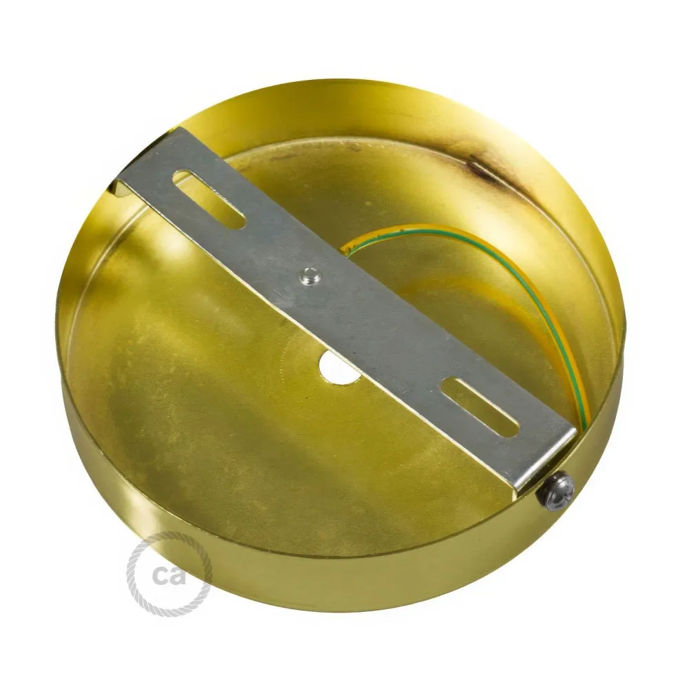 Kit rozetă de tavan cilindrică din metal cu pentru cabluri de 15 cm - Alamă
