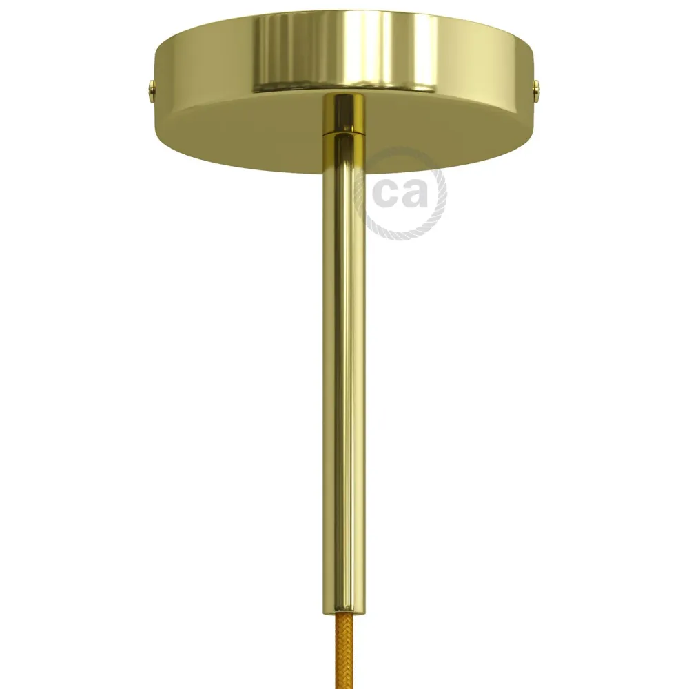 Kit rozetă de tavan cilindrică din metal cu pentru cabluri de 15 cm - Alamă