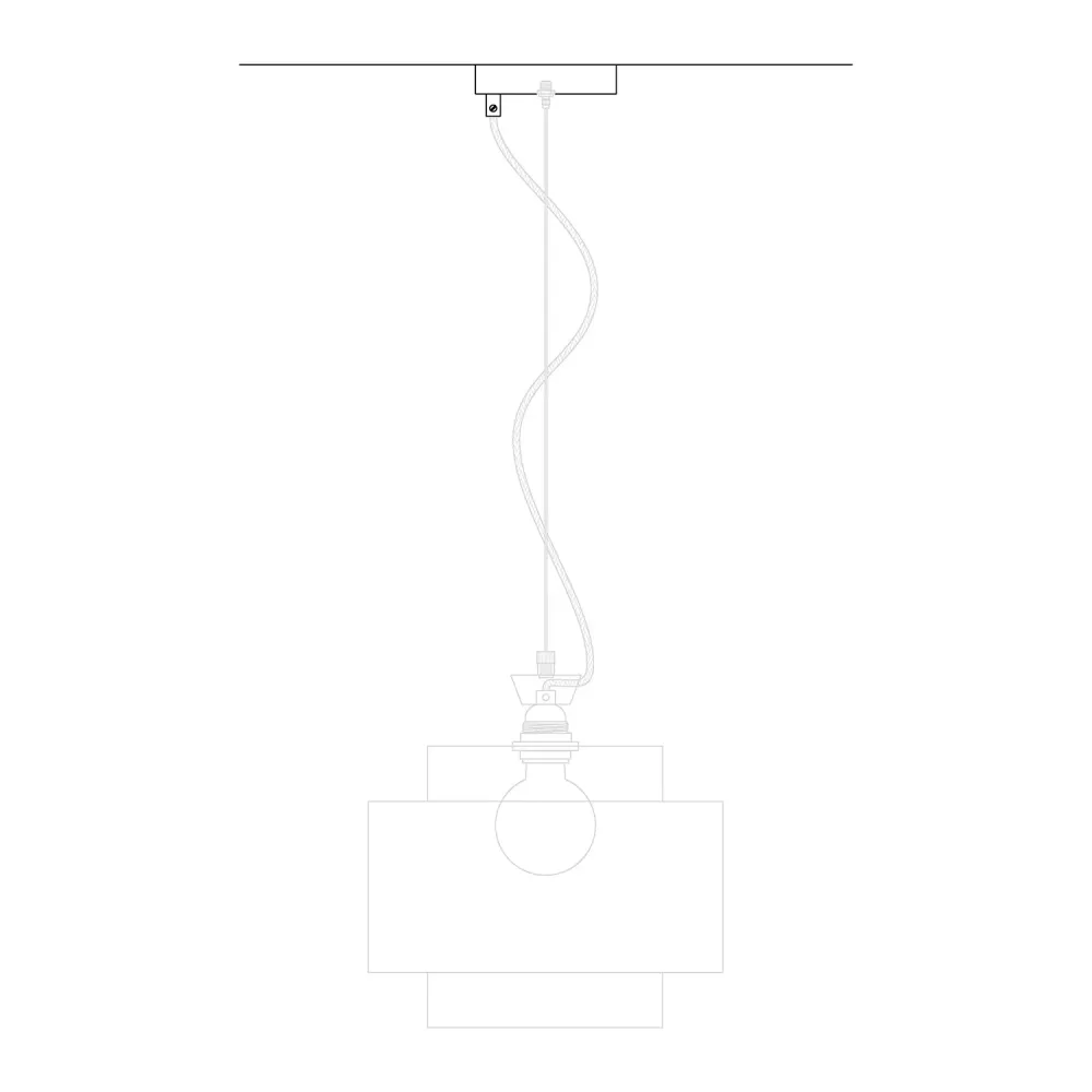 Kit Rozetă de tavan cilindrică din metal Ø 120 mm cu 2 găuri, centrală și decalat - Negru Mat