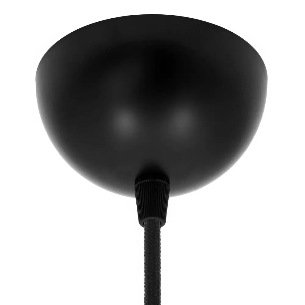 Kit rozetă de tavan semisferică din metal vopsit - Negru
