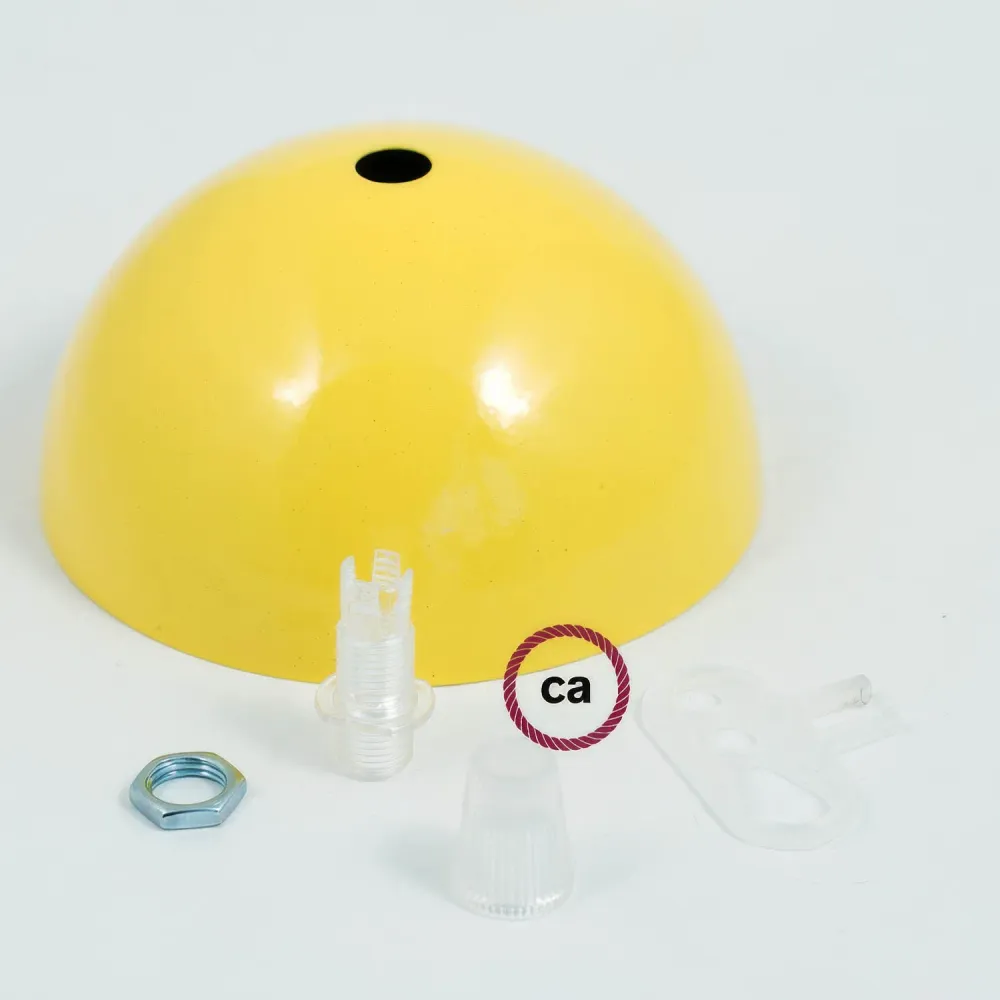 Kit rozetă de tavan semisferică din metal vopsit - Galben