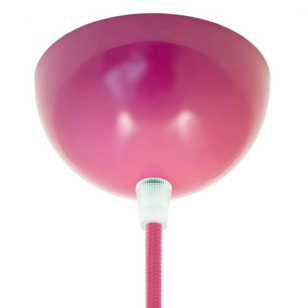 Kit rozetă de tavan semisferică din metal vopsit - Fucsia
