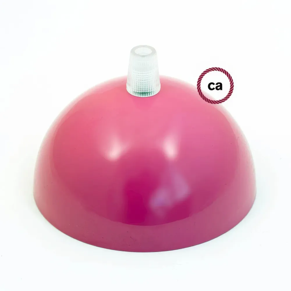 Kit rozetă de tavan semisferică din metal vopsit - Fucsia