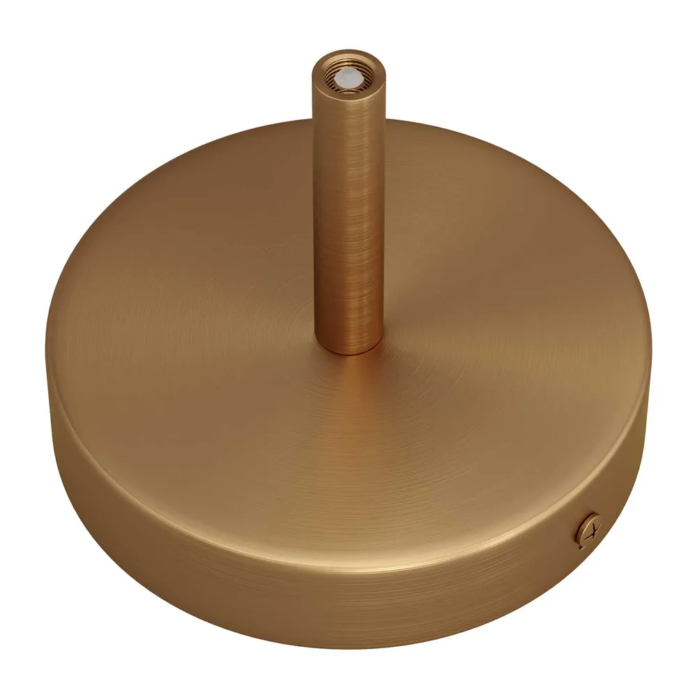 Kit rozeta de tavan cilindrică din metal cu pentru cabluri de 7 cm - Bronz satinat