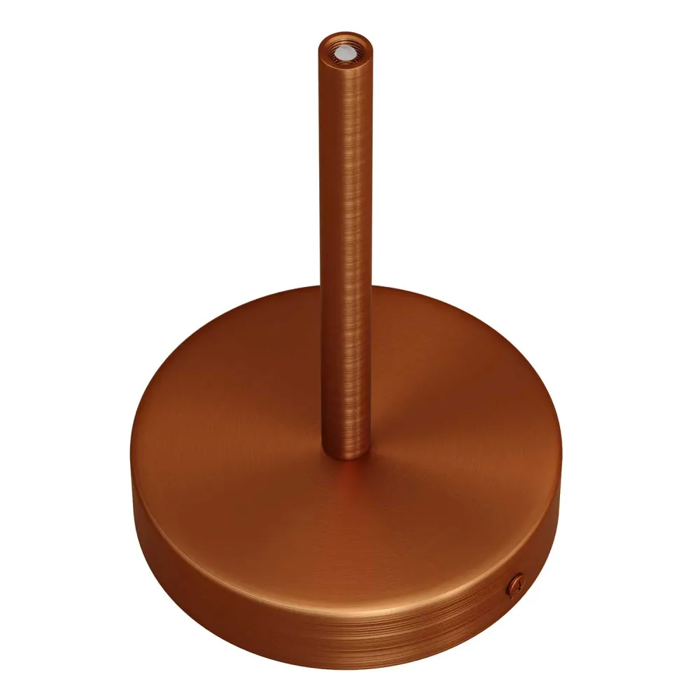 Kit rozeta de tavan cilindrică din metal cu piesă pentru cabluri de 15 cm - Cupru satinat