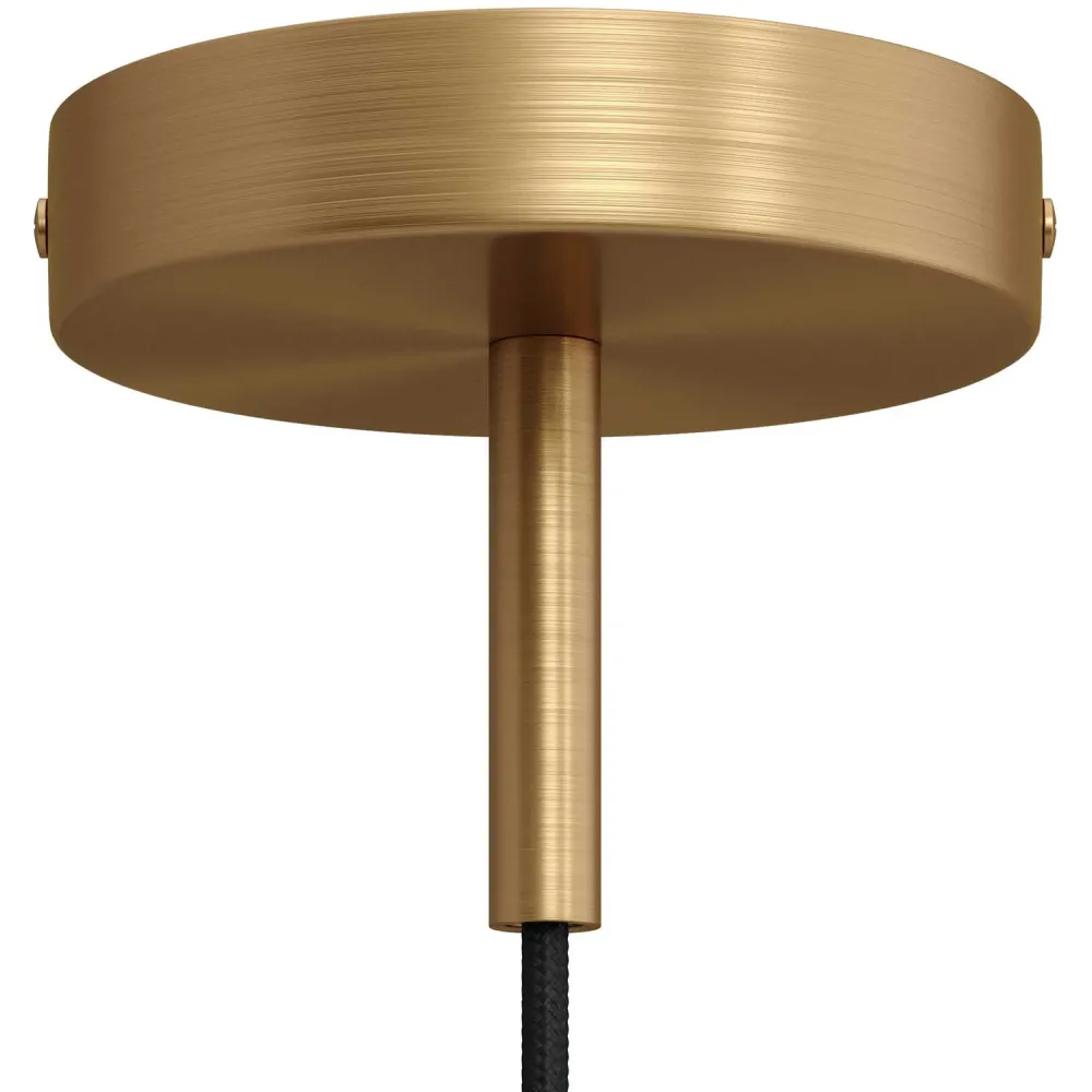 Kit rozeta de tavan cilindrică din metal cu pentru cabluri de 7 cm - Bronz satinat