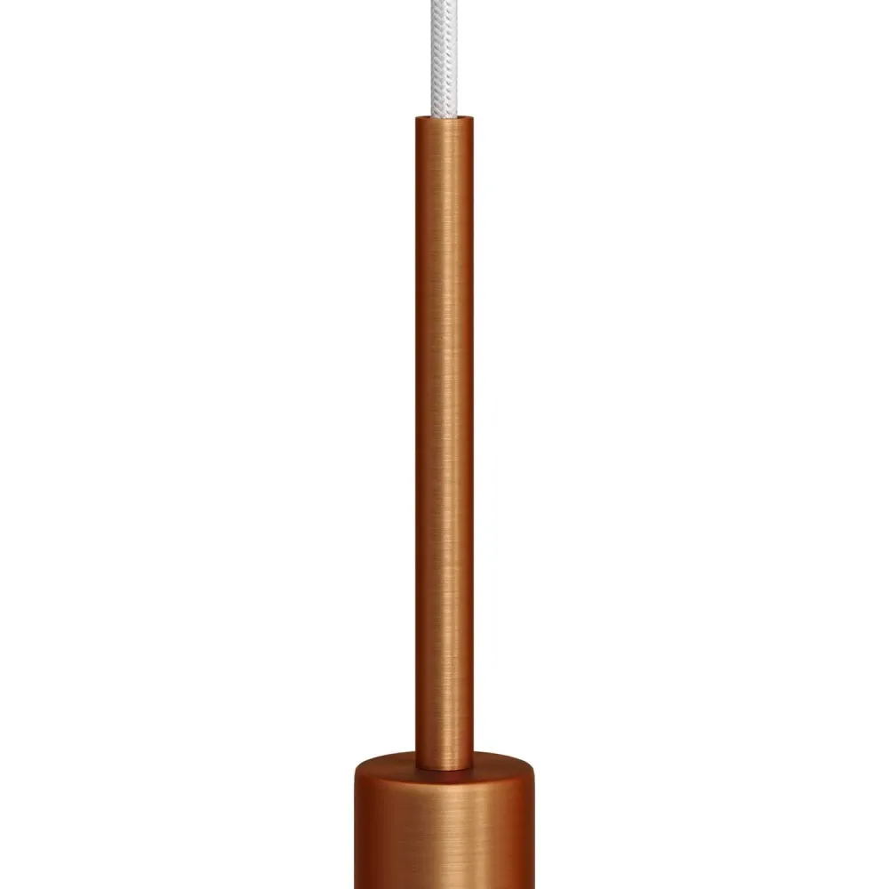 Pentru cabluri cilindric din metal, lungime 15 cm, complet cu tijă, piuliță și șaibă - Cupru satinat