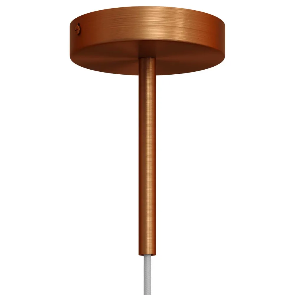 Pentru cabluri cilindric din metal, lungime 15 cm, complet cu tijă, piuliță și șaibă - Cupru satinat