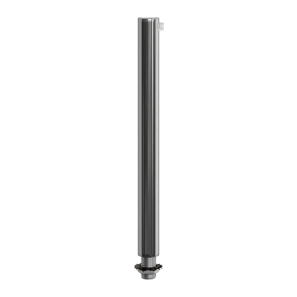 Pentru cabluri cilindric din metal lungime 15 cm complet cu tijă, piuliță și șaibă - Crom