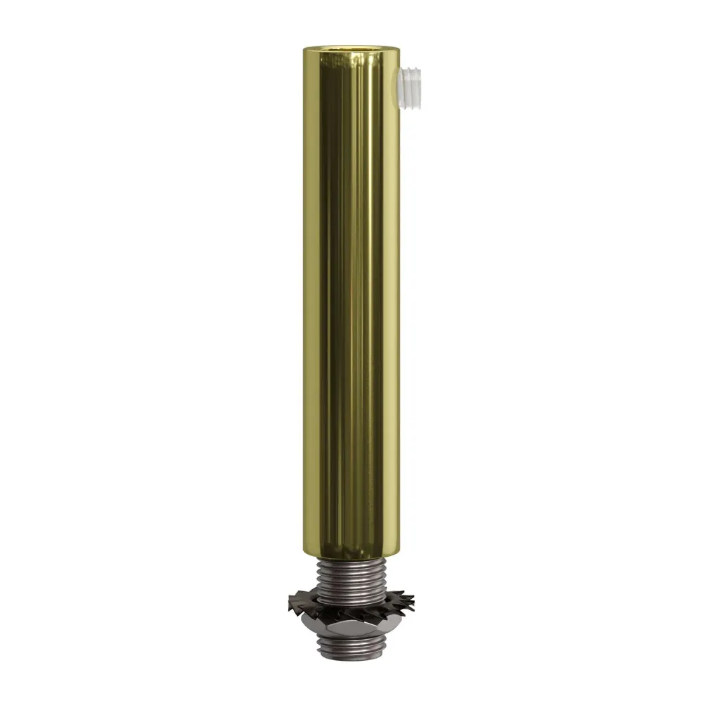 Pentru cabluri cilindric din metal, lungime 7 cm, complet cu tijă, piuliță și șaibă - Alamă