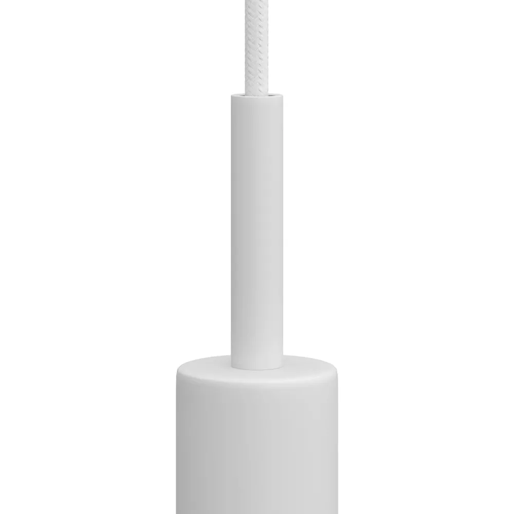 Pentru cabluri cilindric din metal lungime 7 cm complet cu tijă, piuliță și șaibă - Alb