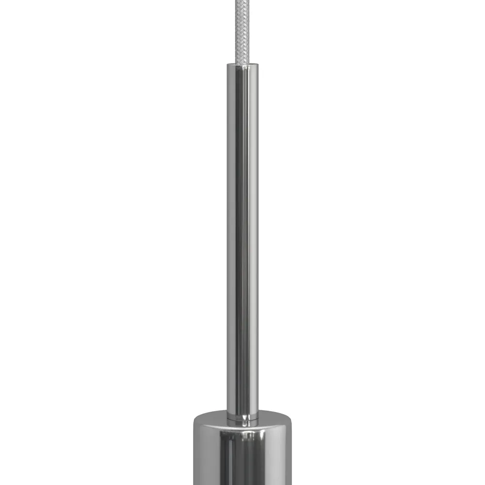 Pentru cabluri cilindric din metal lungime 15 cm complet cu tijă, piuliță și șaibă - Crom