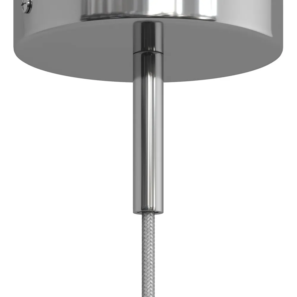 Pentru cabluri cilindric din metal lungime 7 cm complet cu tijă, piuliță și șaibă - Crom