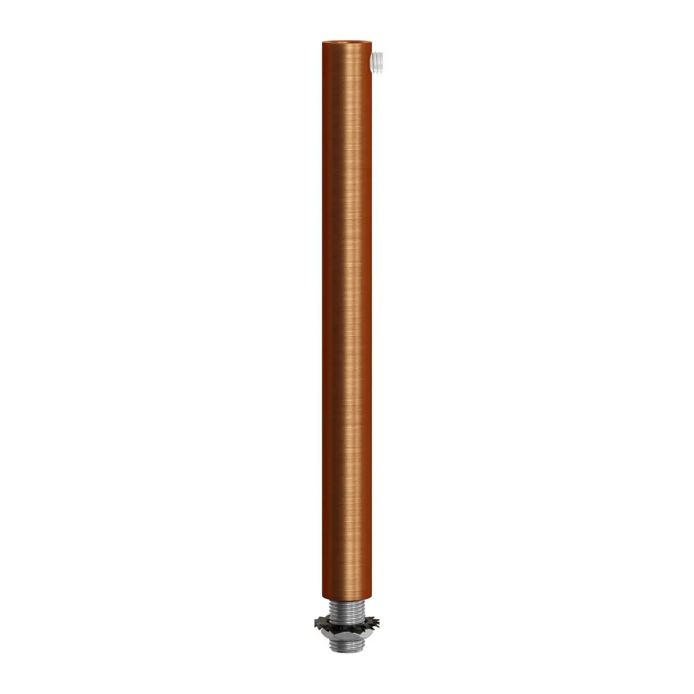 Pentru cabluri cilindric din metal, lungime 15 cm, complet cu tijă, piuliță și șaibă - Cupru satinat
