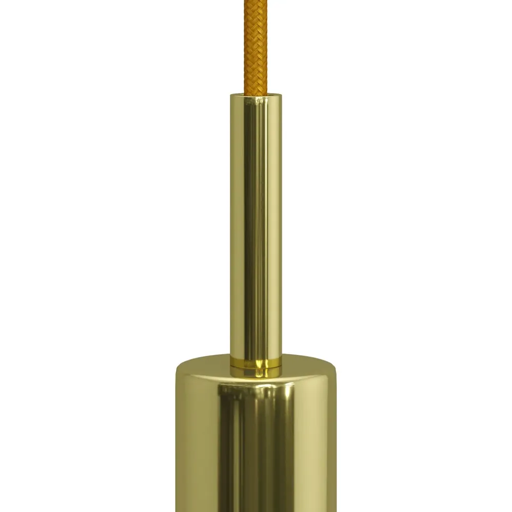 Pentru cabluri cilindric din metal, lungime 7 cm, complet cu tijă, piuliță și șaibă - Alamă