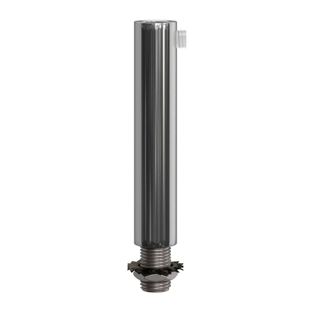 Pentru cabluri cilindric din metal lungime 7 cm complet cu tijă, piuliță și șaibă - Crom