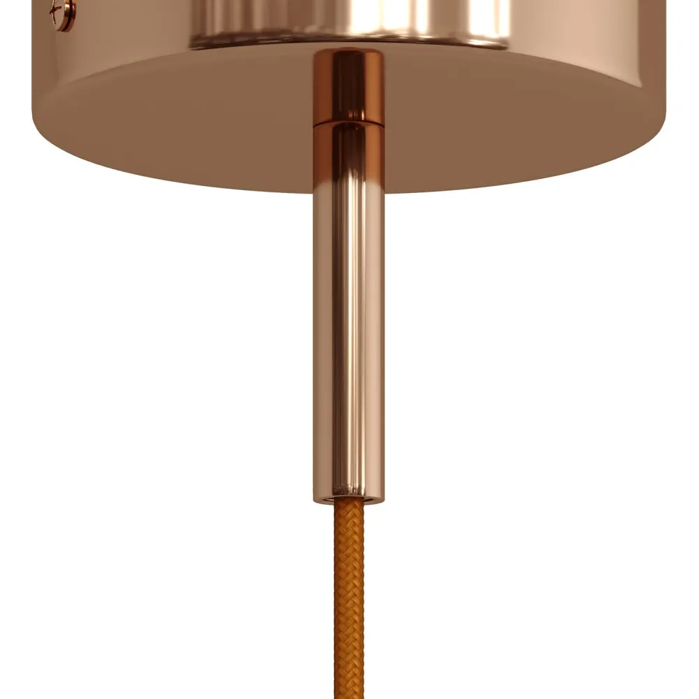 Pentru cabluri cilindric din metal lungime 7 cm complet cu tijă, piuliță și șaibă - Cupru