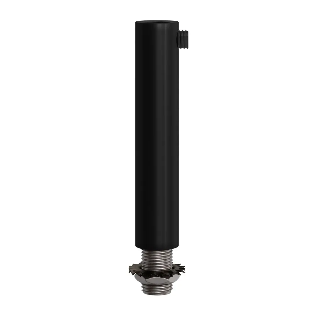 Pentru cabluri cilindric din metal lungime 7 cm complet cu tijă, piuliță și șaibă - Negru