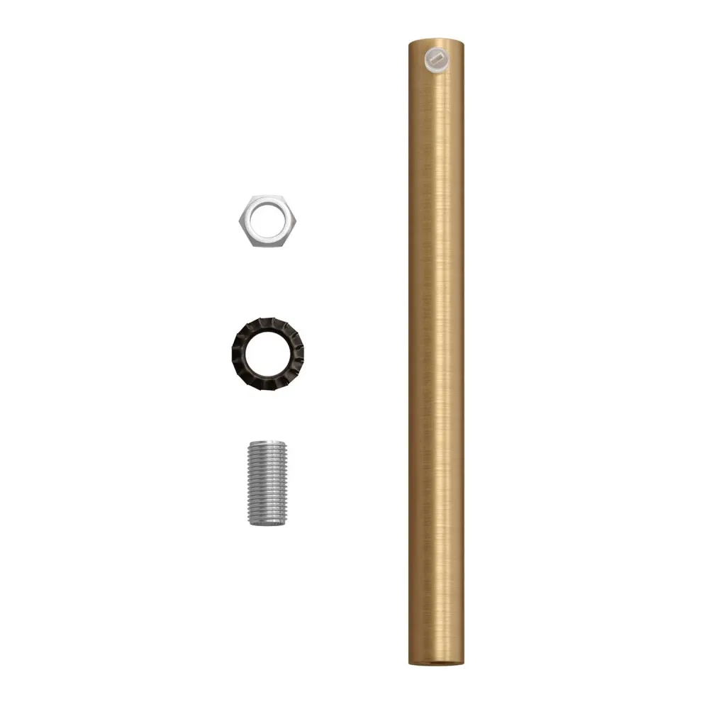 Pentru cabluri cilindric din metal lungime 15 cm complet cu tijă, piuliță și șaibă - Bronz satinat