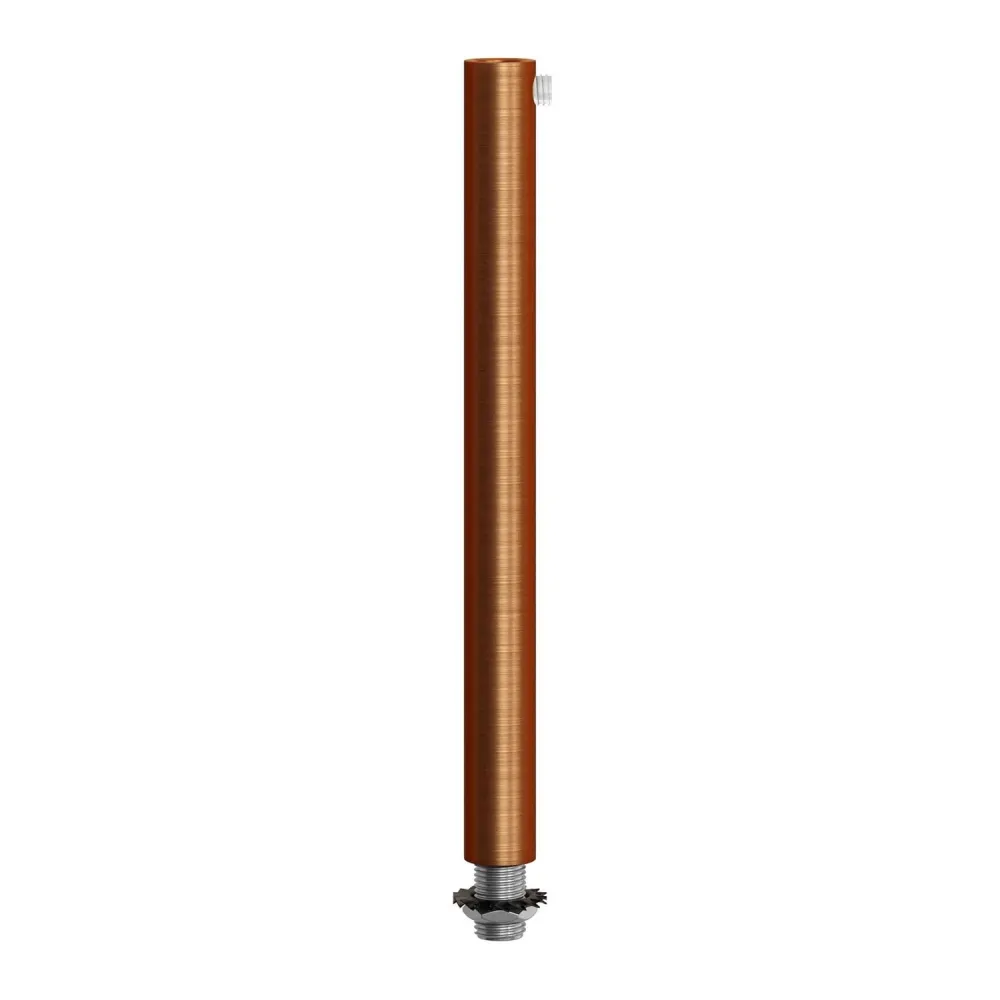 Pentru cabluri cilindric din metal, lungime 15 cm, complet cu tijă, piuliță și șaibă - Cupru satinat