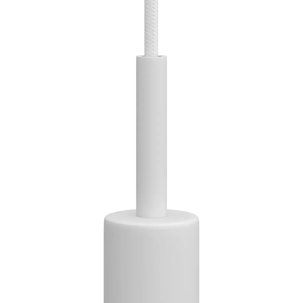 Pentru cabluri cilindric din metal lungime 7 cm complet cu tijă, piuliță și șaibă - Alb