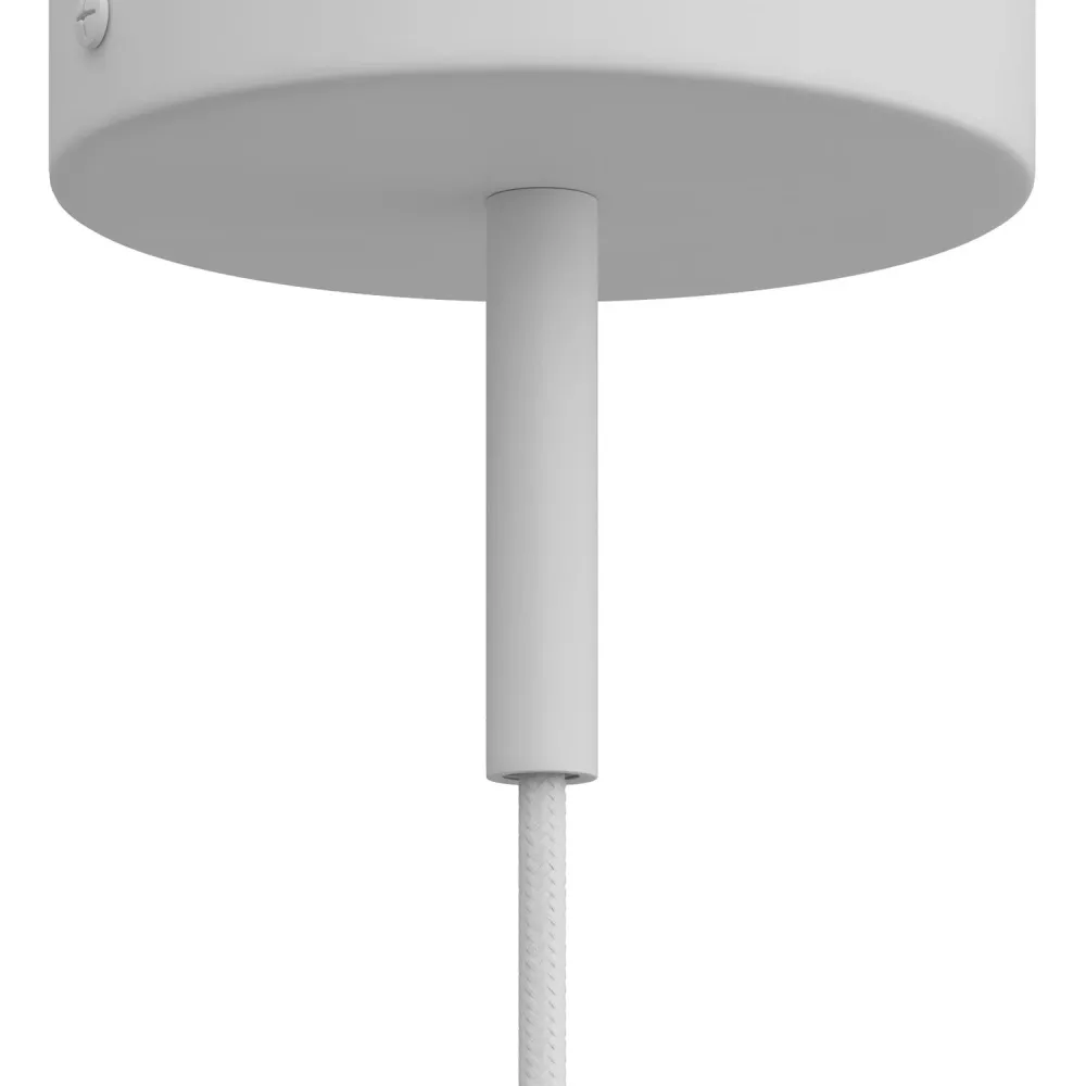 Pentru cabluri cilindric din metal lungime 7 cm complet cu tijă, piuliță și șaibă - Alb