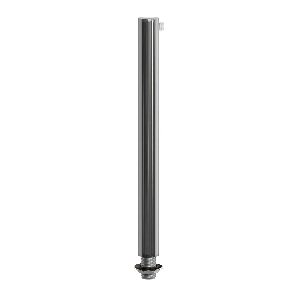 Pentru cabluri cilindric din metal lungime 15 cm complet cu tijă, piuliță și șaibă - Crom