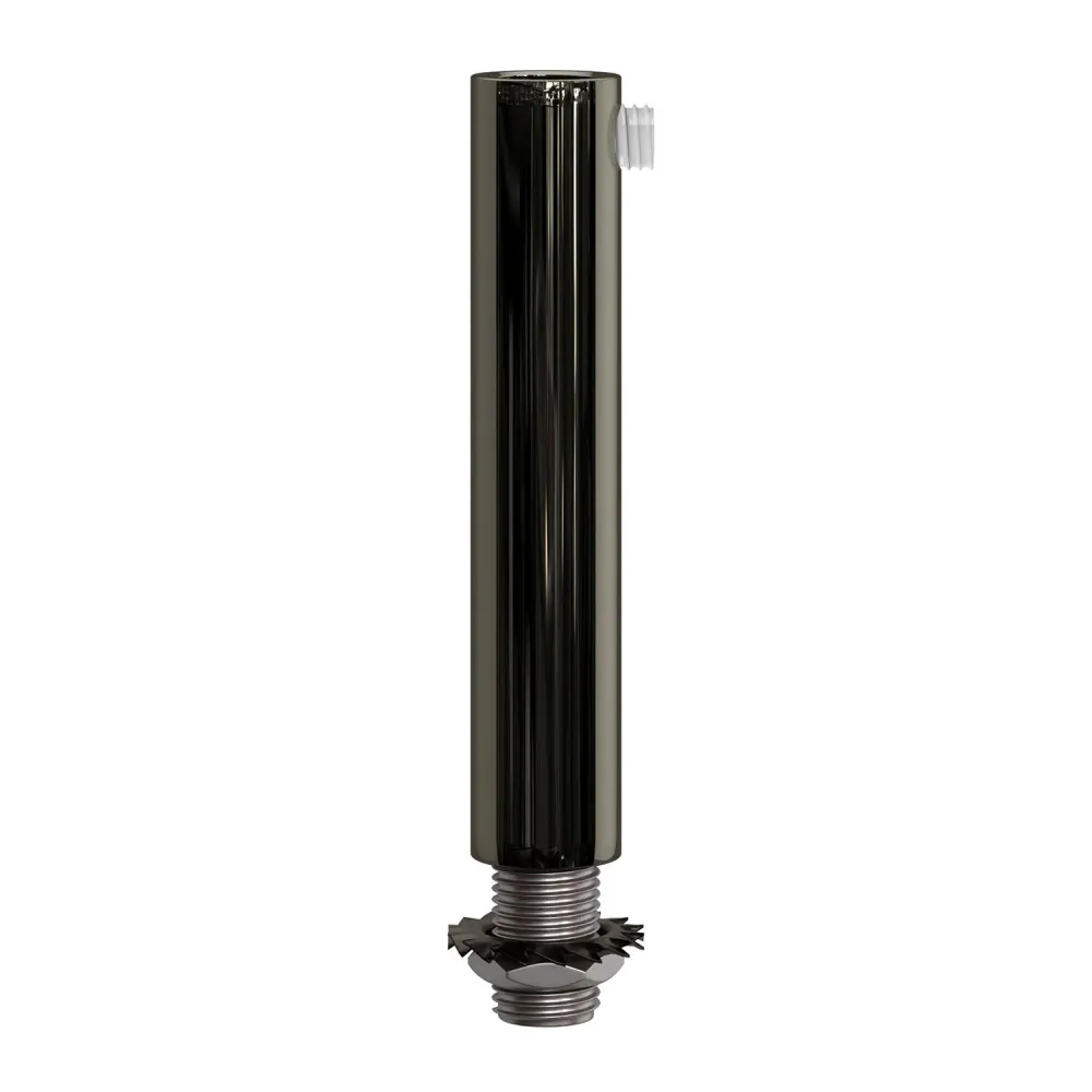 Pentru cabluri cilindric din metal, lungime 7 cm, complet cu tijă, piuliță și șaibă - Negru perlă