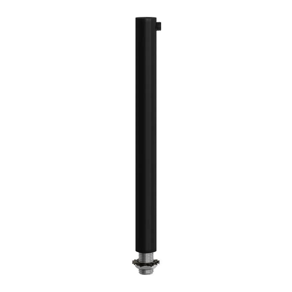 Pentru cabluri cilindric din metal, lungime 15 cm, complet cu tijă, piuliță și şaibă - Negru