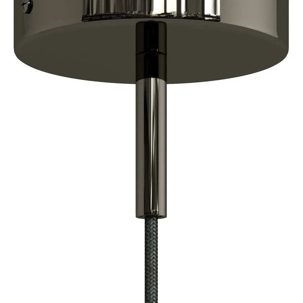 Pentru cabluri cilindric din metal, lungime 7 cm, complet cu tijă, piuliță și șaibă - Negru perlă