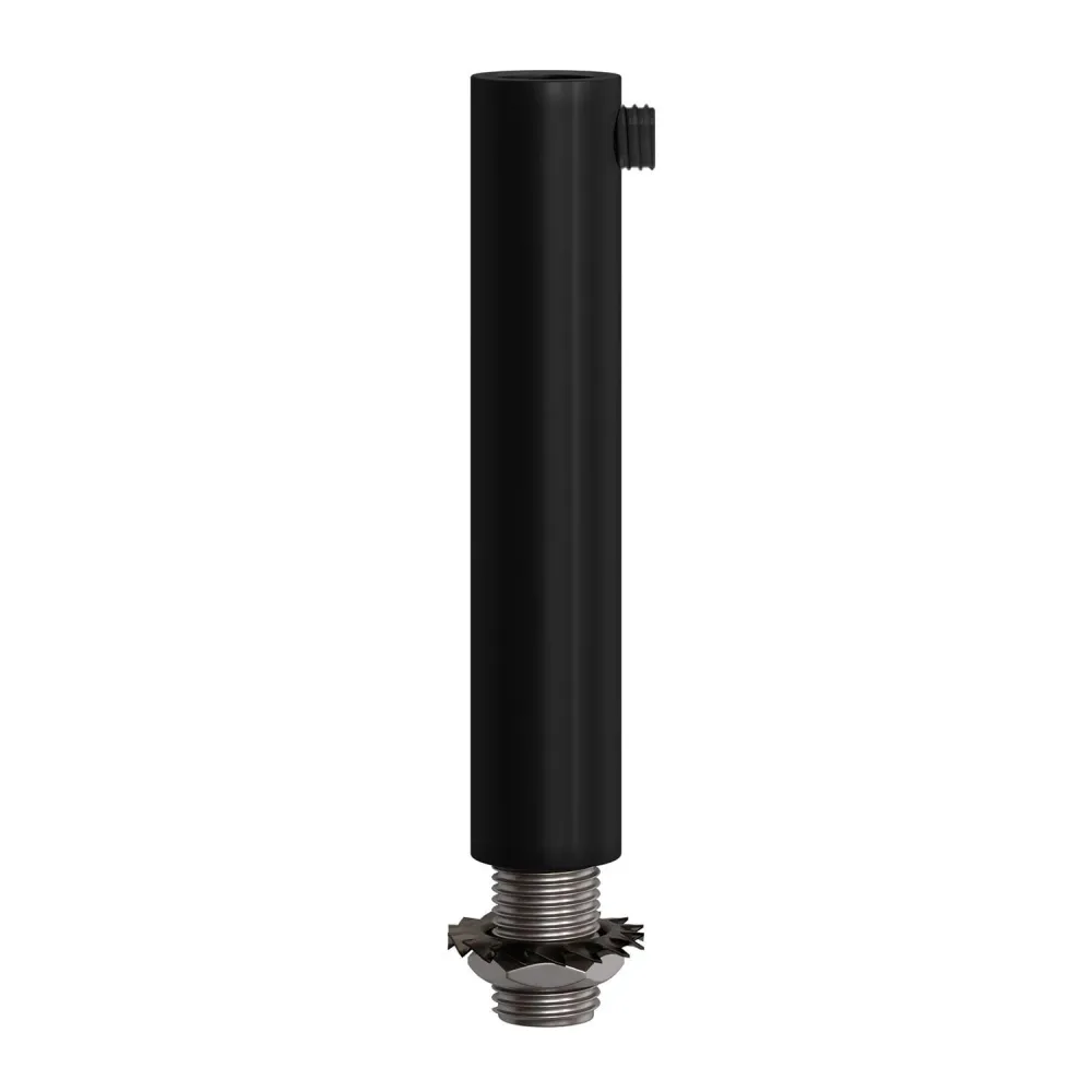 Pentru cabluri cilindric din metal lungime 7 cm complet cu tijă, piuliță și șaibă - Negru