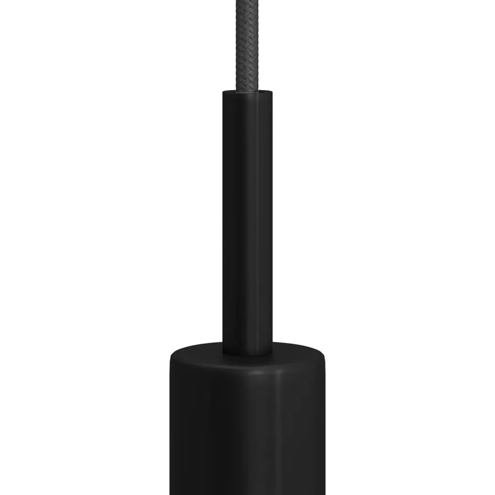 Pentru cabluri cilindric din metal lungime 7 cm complet cu tijă, piuliță și șaibă - Negru