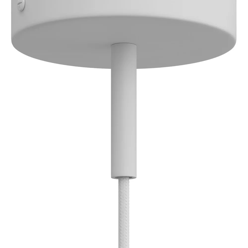 Pentru cabluri cilindric din metal lungime 7 cm complet cu tijă, piuliță și șaibă - Alb