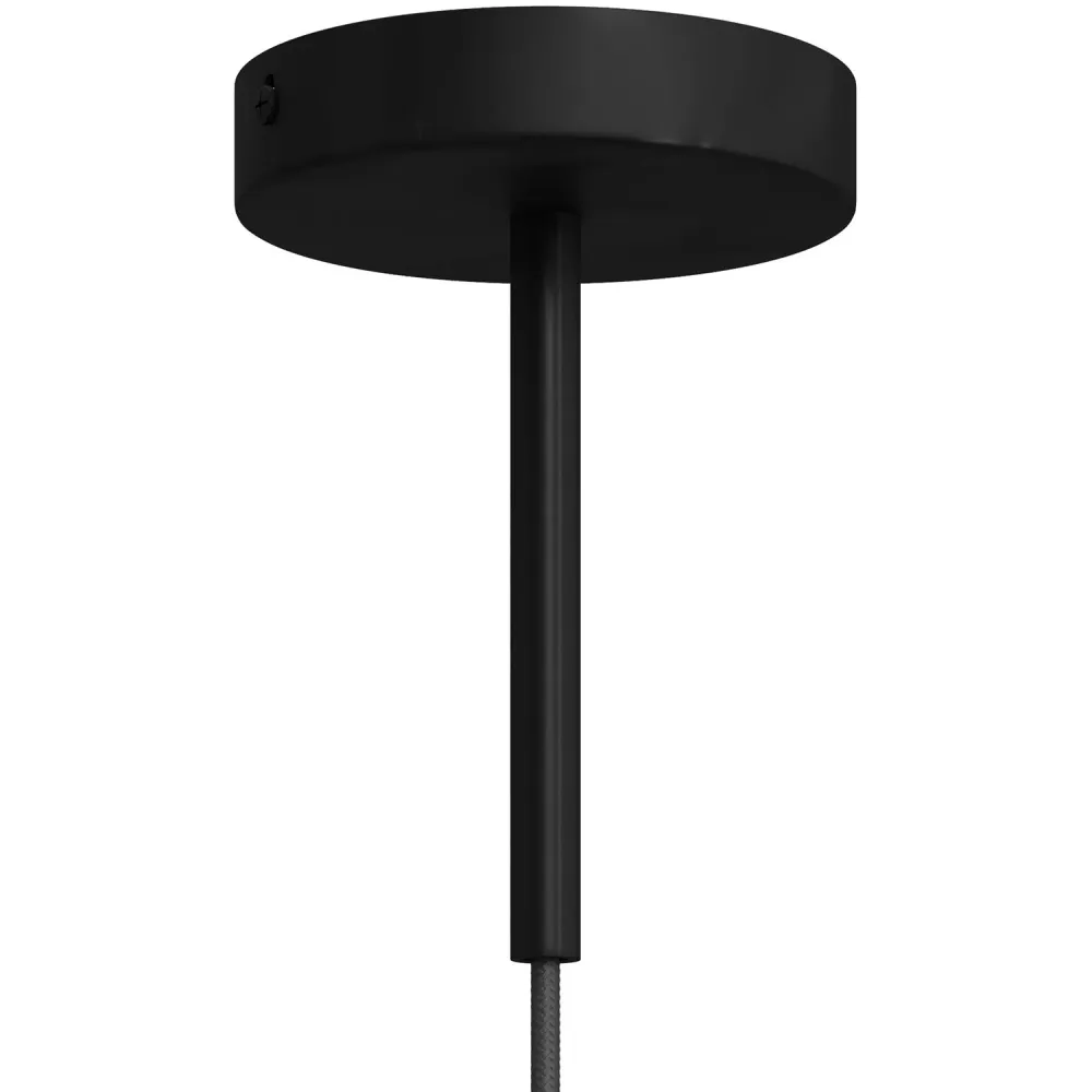 Pentru cabluri cilindric din metal, lungime 15 cm, complet cu tijă, piuliță și şaibă - Negru