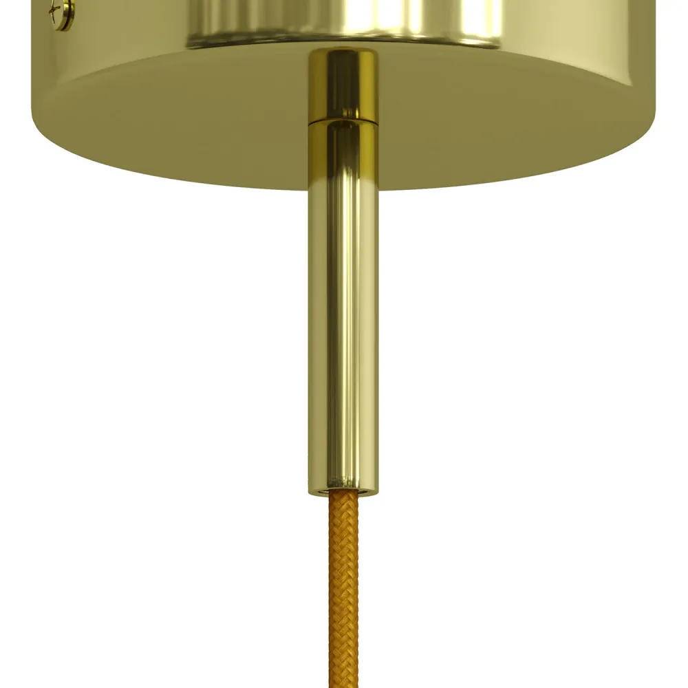 Pentru cabluri cilindric din metal, lungime 7 cm, complet cu tijă, piuliță și șaibă - Alamă