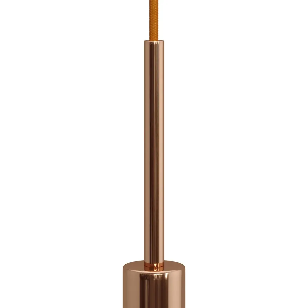 Prindere cilindrică pentru cablu din metal, lungime 15 cm, completă cu tijă, piuliță și șaibă - Cupru