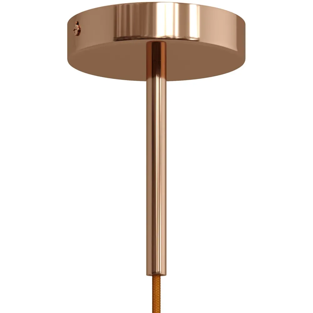 Prindere cilindrică pentru cablu din metal, lungime 15 cm, completă cu tijă, piuliță și șaibă - Cupru
