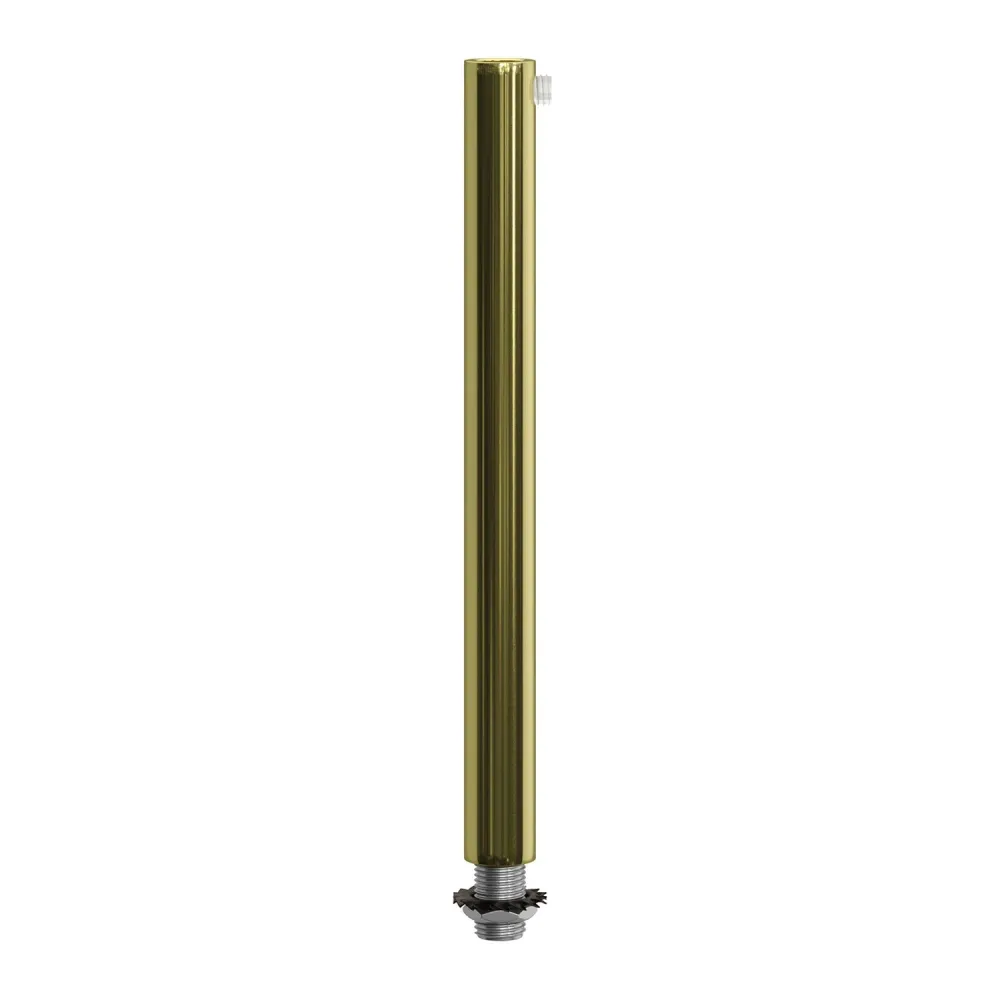 Sistem cilindric pentru cabluri din metal, lungime 15 cm, complet cu tijă, piuliță și șaibă - Alamă