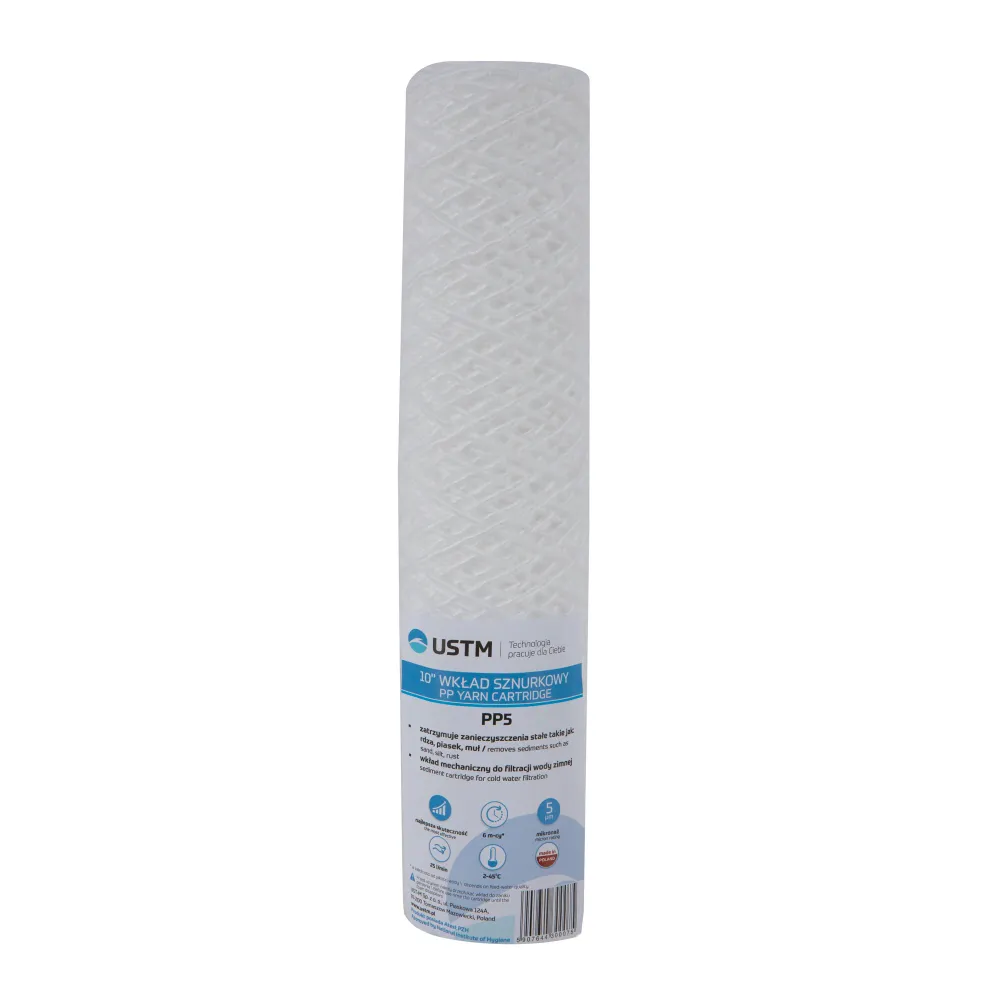 Filtru apa polipropilena infasurata 5um, IBO Dambat PP5, 10 inch