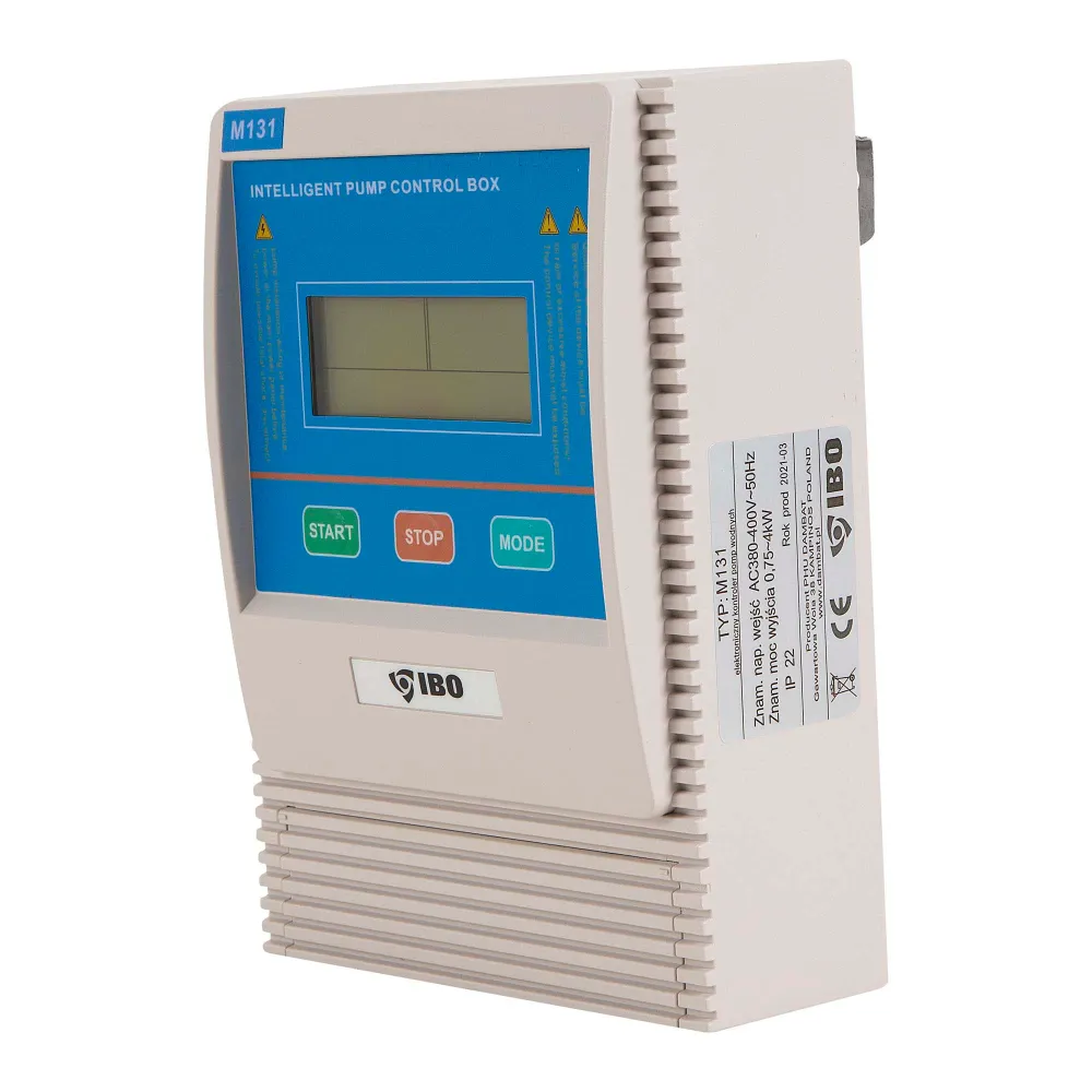 Panou comanda inteligent cu senzori nivel IBO Dambat M131, 0.75kW - 4kW, 380V, trifazat, pentru pompa apa, profesional
