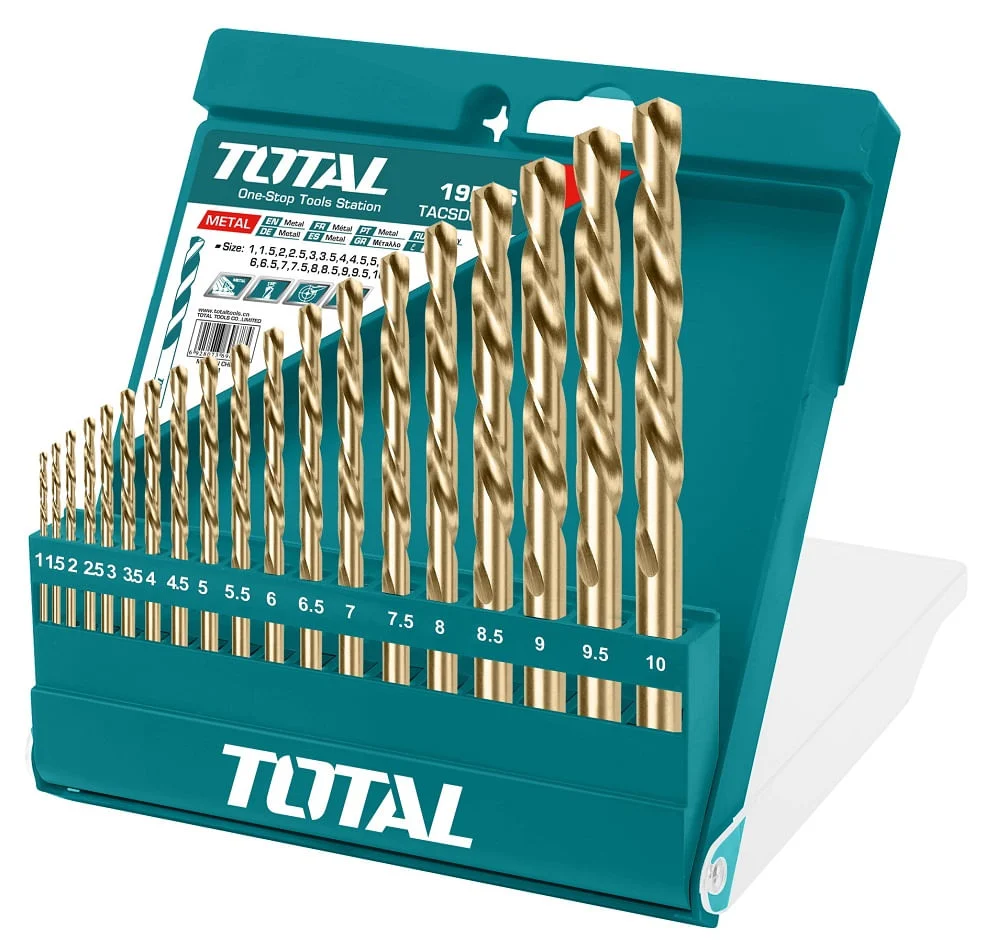 Set burghiu pentru metal Total - HSS 19 buc - RESIGILAT
