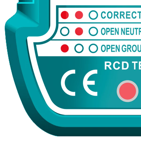 Stecher tester TOTAL VDE, ecran LCD, 90–250V, test RCD si prize